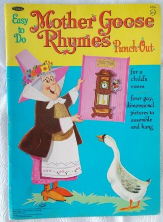 1965 Whitman Mother Goose Rhymes Punch Out Book