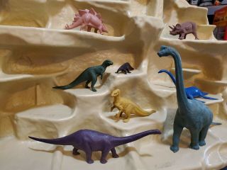 8 British Museum Of Natural History Vintage Plastic Playser Dinosaurs Marx mpc 2