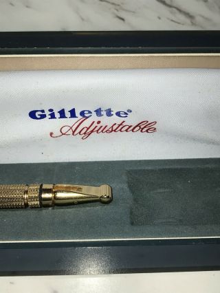 Vintage Gillette Adjustable Safety Razor Toggle Type (F4) Box - - 3