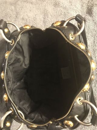 GUCCI Black Leather Babouska Heart Dome Medium Satchel Bag 100 Authentic Rare 8