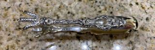 LQQK (RARE) Lily by Whiting Sterling Silver Sugar Tong 4 1/8 