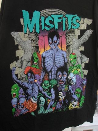 The Misfits Earth A.  D.  1996 Vintage Licensed Concert Tour Shirt Xl Wild Oats