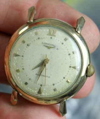 Vintage Longines 17 Jewels Cal 19as 10k Gf Automatic Wristwatch Circa 1960s