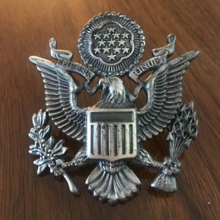 Wwii Era Eagle Badge Hat Pin Us Military