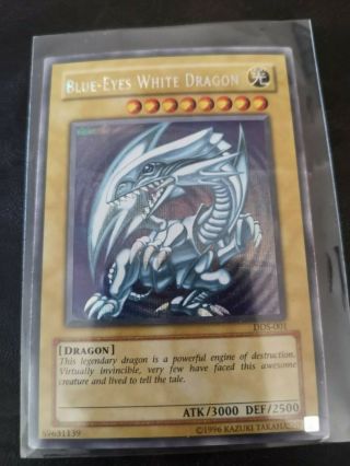 X1 Yugioh Blue - Eyes White Dragon Dds - 001 Secret Rare Dark Duel Stories Promo Lp