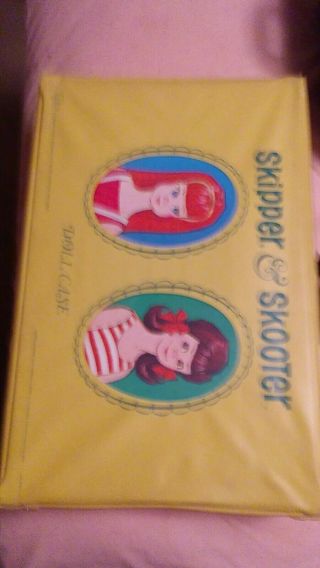 Skipper And Skooter Doll Case 1965 With Two Dolls And Misc Clothes Mattel