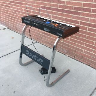 VTG CASIO CT - 101 CASIOTONE ANALOG SYNTH POLY KEYBOARD WITH STAND CASE & PEDAL 4