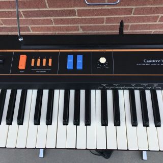 VTG CASIO CT - 101 CASIOTONE ANALOG SYNTH POLY KEYBOARD WITH STAND CASE & PEDAL 8