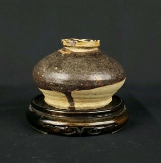 Chinese Song Dynasty Fujian Kiln Brownware Porcelain Pottery Jarlet Vase