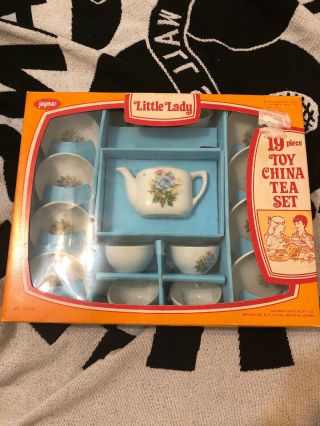 Vintage Little Lady 19 Piece Toy China Tea Set Jaymar No.  7070 Japan