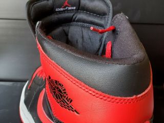2001 Nike Air Jordan Retro I 1 BRED 136066 - 061 sz.  9.  5 blk/red Bulls cement vtg 9