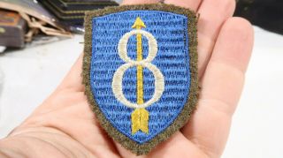 Wwii Us Army 8th Infantry Division Wool Border Patch