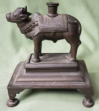 Large Bronze Indian Figure Of A Cow,  19th Century