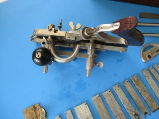 vintage Stanley No.  45 cutters & box combination woodworking plane 4