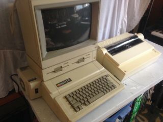 Vintage Apple IIe Enhanced Computer,  Dual disk,  Monitor,  Printer 3