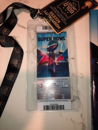 Bowl 53 Liii Nfl Ticket Stub Ultra Rare Silver $4000 Bundle Vip Shirt