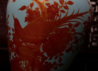 Old Rare Famille Rose Chinese Porcelain Vase Kangxi MK H9.  45” 7