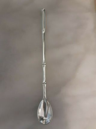 Vintage Tiffany & Co.  Sterling Silver Ice Tea Spoon 7 3/4 " Bamboo