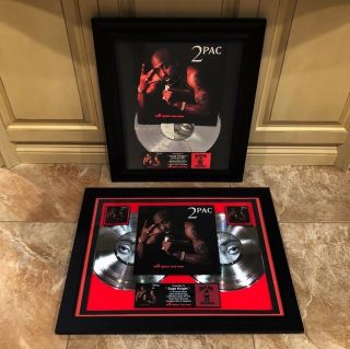 2 Very Rare Tupac Shakur 2pac Record Disc Album Music Award Grammy Mtv