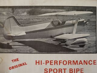 Dreamer Sport Bipe Rc Airplane Vintage Kit 38.  5 " Wingspan.  40 -.  45 Engine