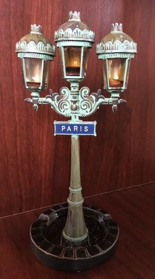 Vintage By Corday,  Paris.  Three Lamp Street Post Perfume Bottle Holder