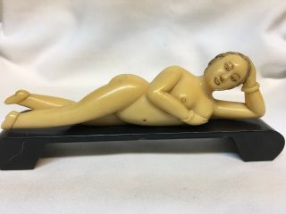 Vintage Chinese Nude Medical Doll & stand / Early Plastic/ Bakelite 4