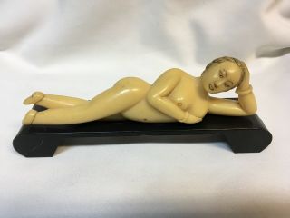 Vintage Chinese Nude Medical Doll & stand / Early Plastic/ Bakelite 8