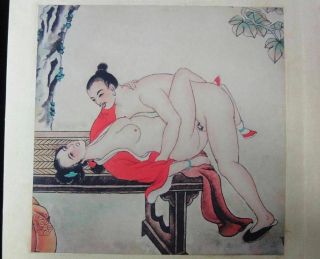 Large Old Chinese Hand Painting Sexy Erotic People Drawing Book " Chungongtu "