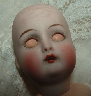 Antique German Halbig K R Doll,  Open Mouth,  Teeth - Bisque Head,  8 
