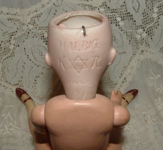 Antique German Halbig K R Doll,  Open Mouth,  Teeth - Bisque Head,  8 