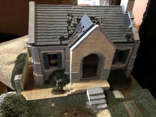 CONTE WW2 PRIORY CEMETERY PLAYSET DDAY BUILDINGS NORMANDY rare 2