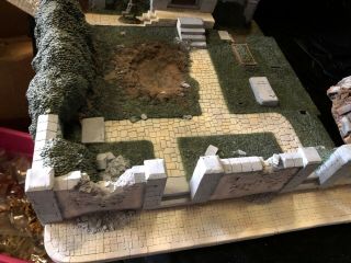 CONTE WW2 PRIORY CEMETERY PLAYSET DDAY BUILDINGS NORMANDY rare 4