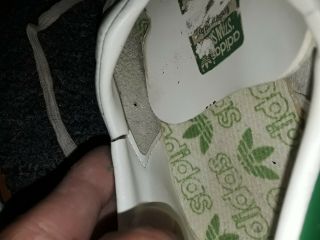 PREOWND VTG ADIDAS STAN SMITH.  MADE IN FRANCE.  9.  5.  GOOD COND 7