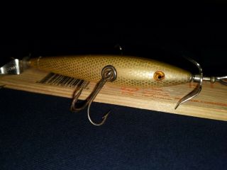 Vintage Antique South Bend Panatella Minnow Musky Bass Fishing Lure 3 Hook Bait