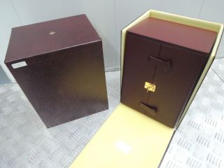 Rare Authentic Patek Philippe Dome Table Clocks Leather Box Case