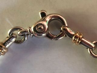 Rare Vintage Authentic Tiffany & Co Bar Link Bracelet Sterling Silver & 18k Gold 4