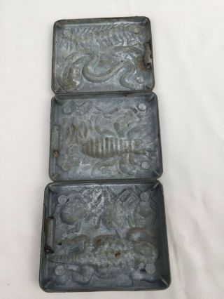 Vintage Creepy Crawler Molds - Set Of 3.  Insects - 1964 Mattel