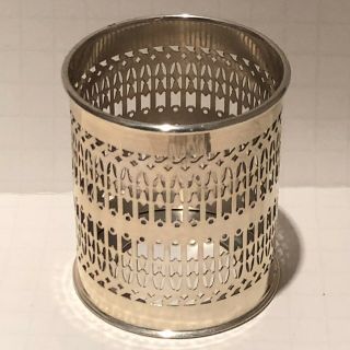 Vintage Bernard Rice’s Sons Apollo Reticulated Sterling Silver Bottle Coaster