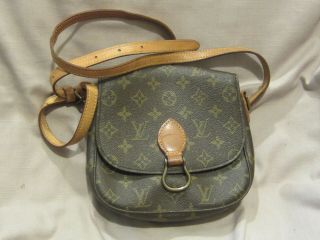 Estate Vintage 1980s Louis Vuitton Monogram St.  Cloud Handbag Bag Crossbody