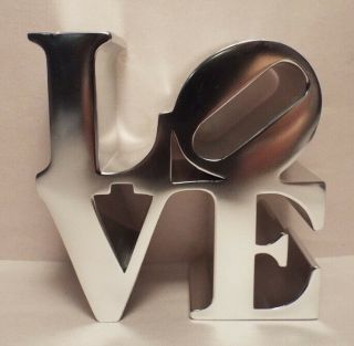 Vintage Robert Indiana Love Sculpture Modern Pop Art Mcm Desktop Paperweight Ima