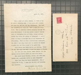 Helen Keller Rare Signed 1932 Typed Letter Jsa Loa Blind - Deaf Author / Activist