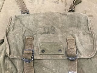 66E WWII US M1944 PARATROOPER MUSETTE JUMP BAG - OD 7 3