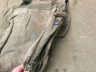 66E WWII US M1944 PARATROOPER MUSETTE JUMP BAG - OD 7 5