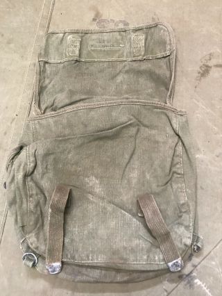 66E WWII US M1944 PARATROOPER MUSETTE JUMP BAG - OD 7 6