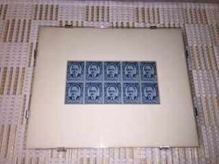 Vintage Glass Framed John Brinkley Photos - Goat Gland Doctor - Political Stamps 4