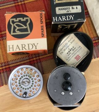 Hardy Marquis No 6 Vintage Fly Fishing Reel & Extra Spool