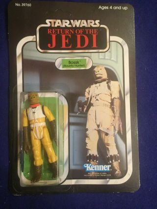 Vintage Star Wars Return Of The Jedi Bossk Moc Unpunched Figure 1983 Sw Esb Rotj