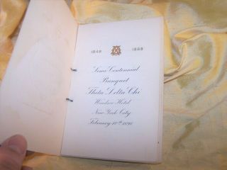 ANTIQUE Theta Delta Chi fraternity 50th Anniversary 1898 booklet with signatures 2