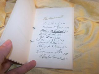 ANTIQUE Theta Delta Chi fraternity 50th Anniversary 1898 booklet with signatures 4