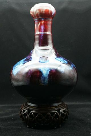 Rare Antique Chinese Qing Dynasty Red Glaze Huge Porcelain Vase